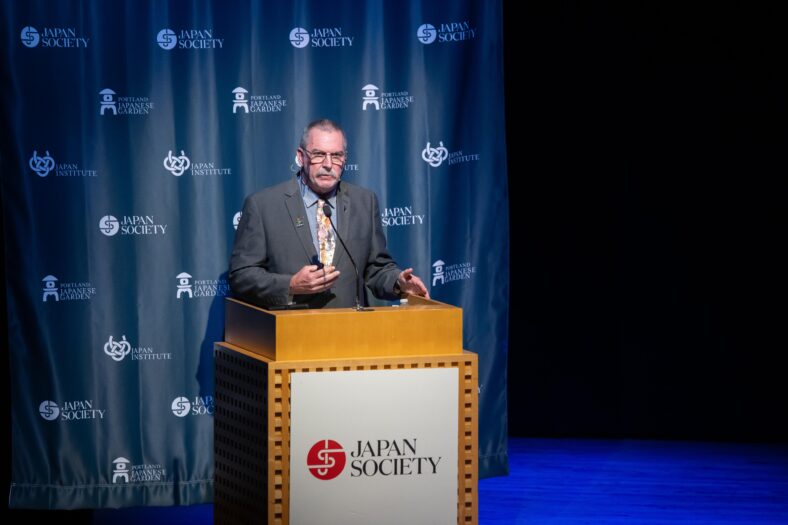 Christopher Willis speaks at Japan Institute's New York Peace Symposium.